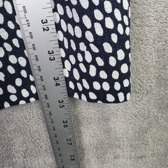 Womens J. Crew Navy & White Polka Dot Sleeveless Dress 100% Cotton Back Zip 0 - Picture 6 of 7